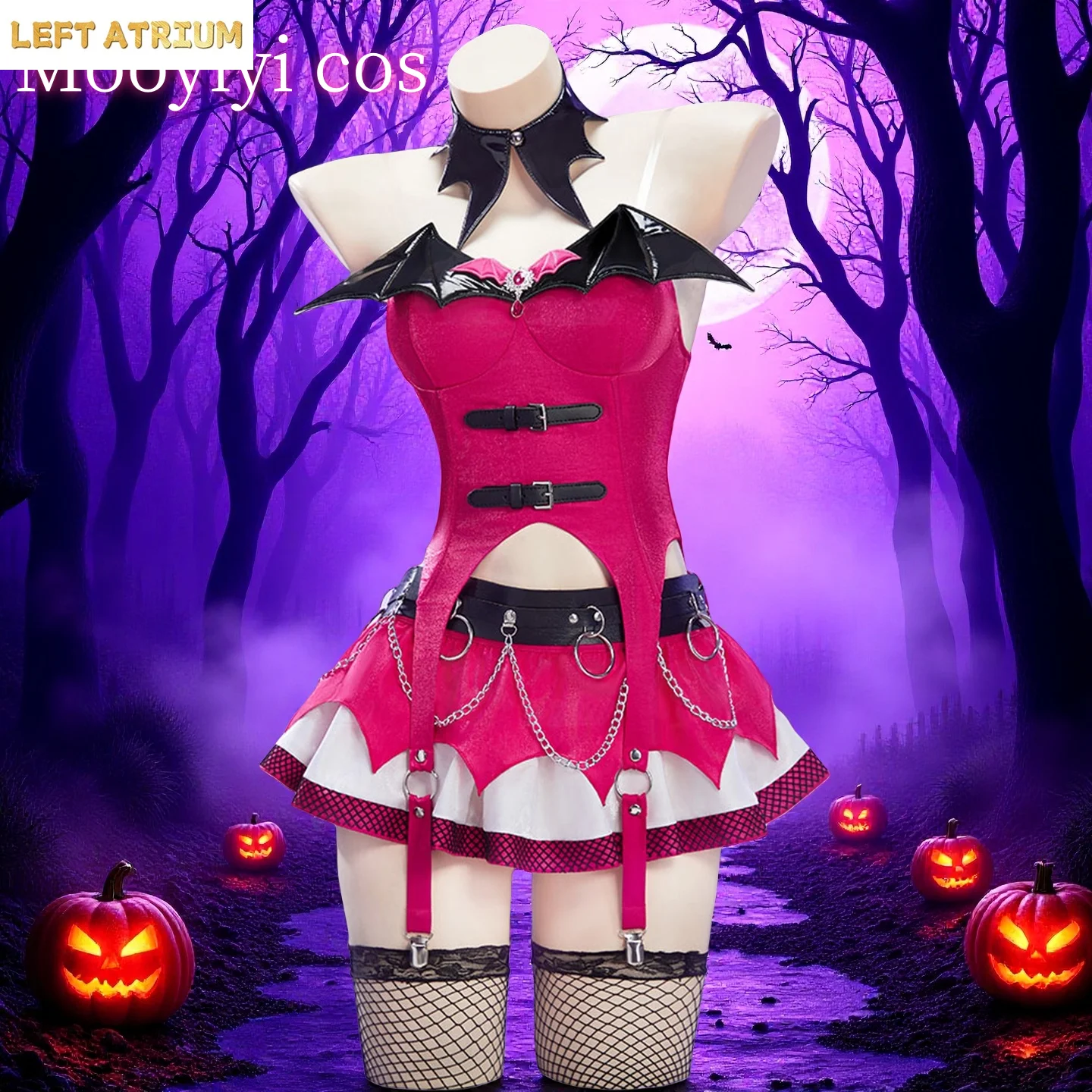 Disfraz de Draculaura Cosplay Emily para Halloween, Navidad, Exposiciones de Cómics, Monstruo, Falda Alta para Mujer, Tallas S-XL, Lindo Traje de Baño Novedoso