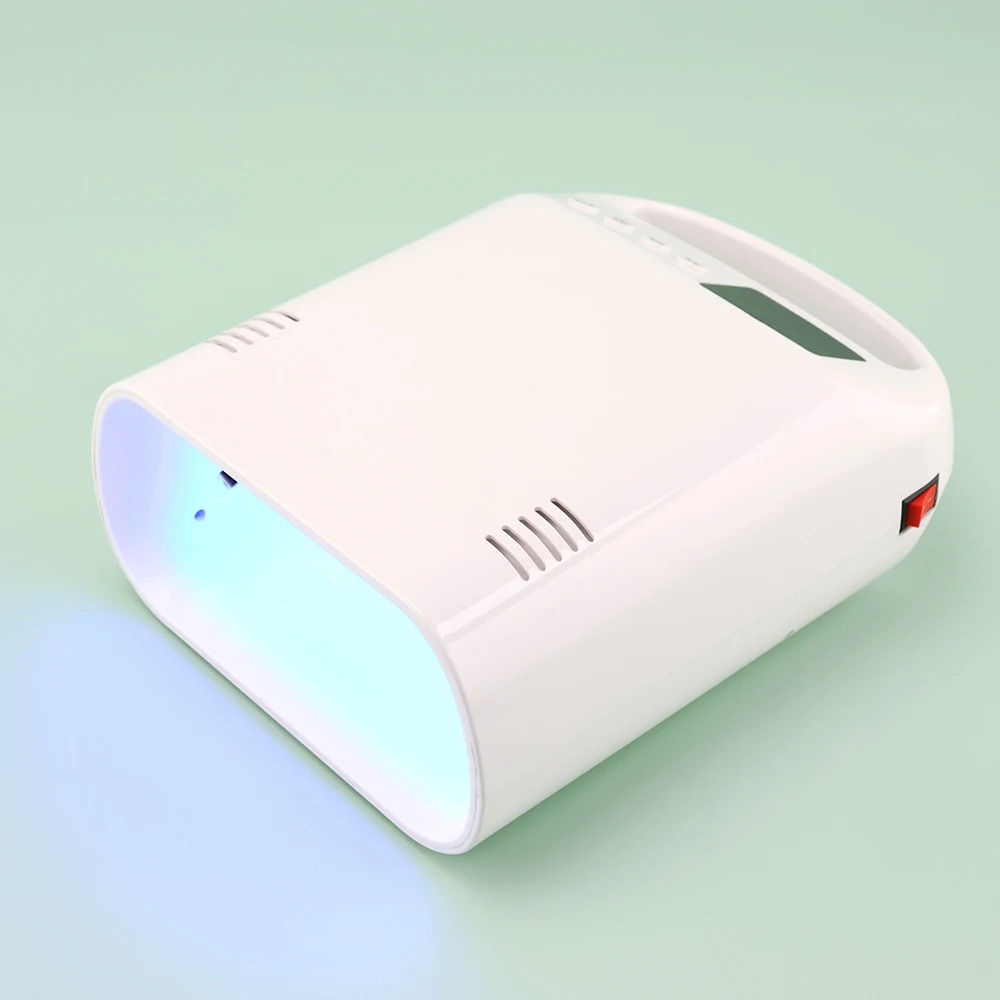 Ventole di raffreddamento Pro Cure senza fili da 108 W ad alta potenza per salone professionale Nail Tech Lampada per unghie UV LED ricaricabile Asciugatrice per unghie