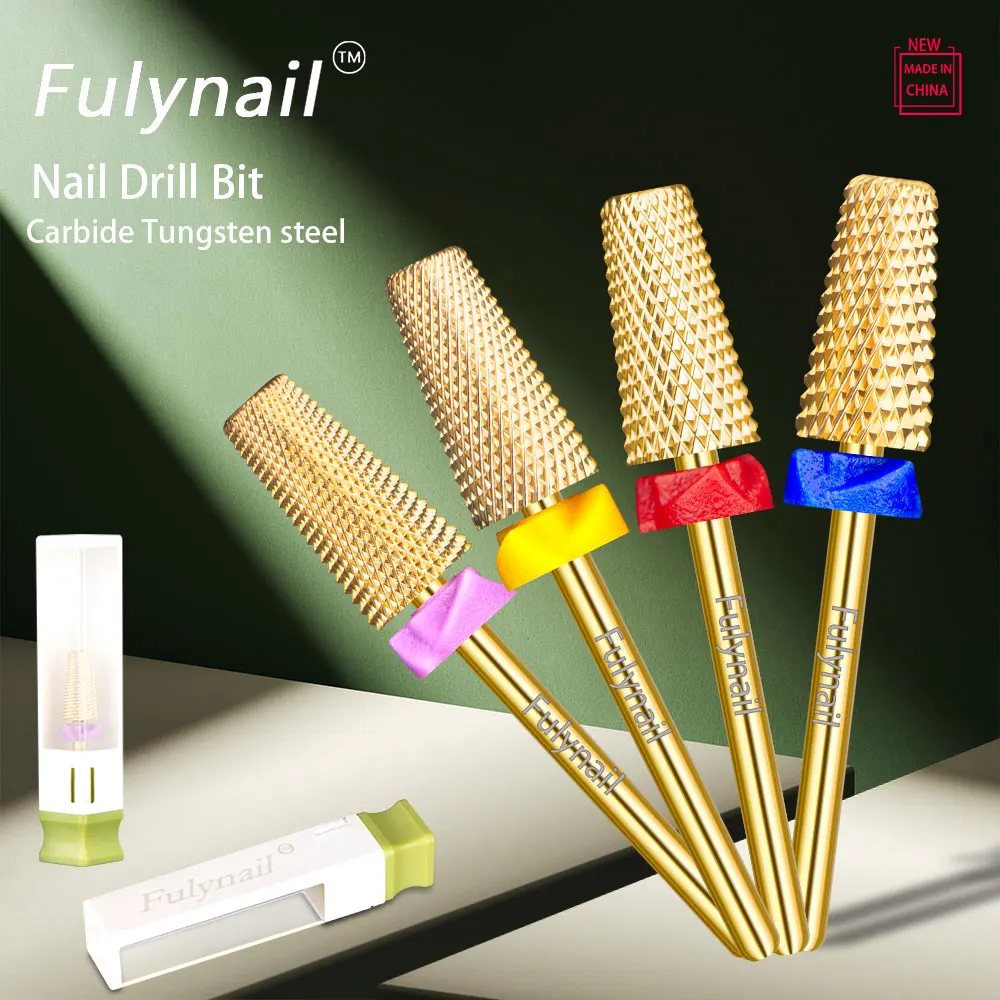 1Pcs 5IN1 Carbide Tungsten Steel Nail Drill Bit For Remove Nail Gel Electric Manicure Machine Drill Bits Accessories Mills Bit