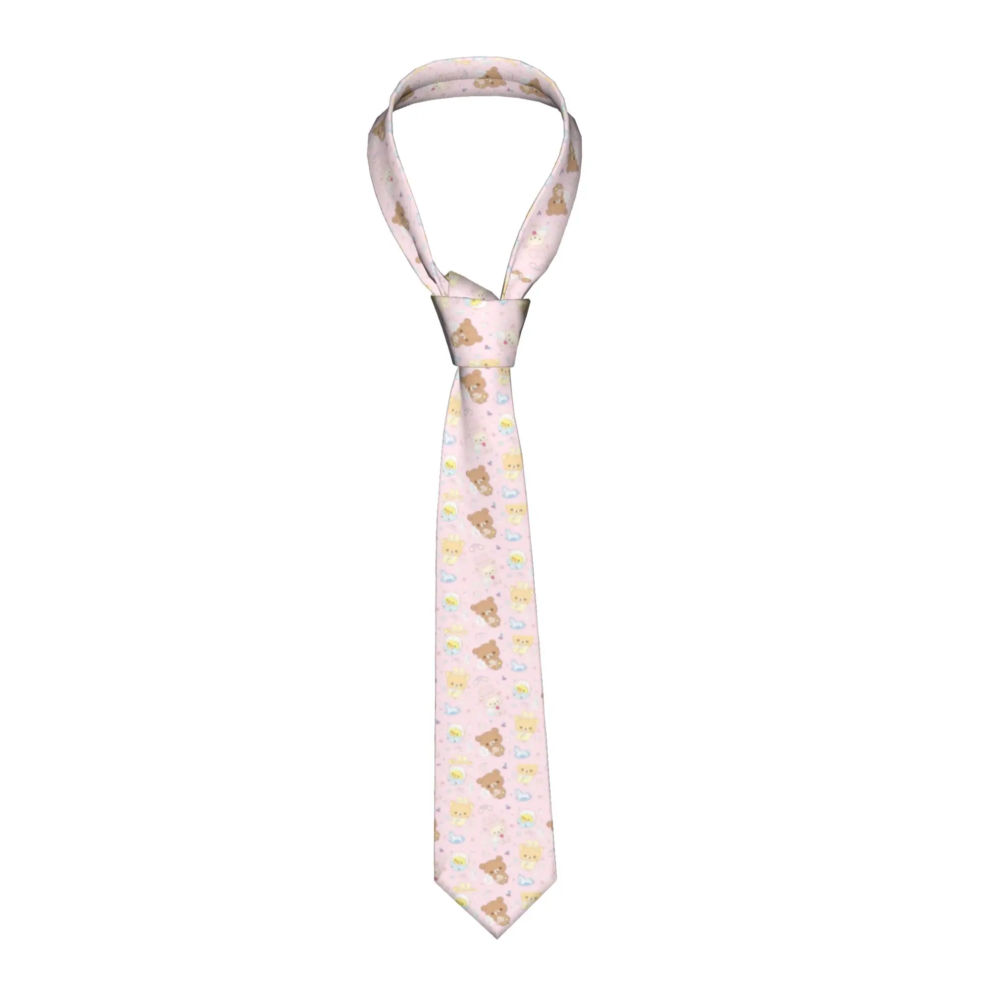 Baby Rilakkumas and Friends Necktie Unisex Silk Polyester 8 cm Classic Neck Tie  for Men Suits Accessories Cravat Wedding Party