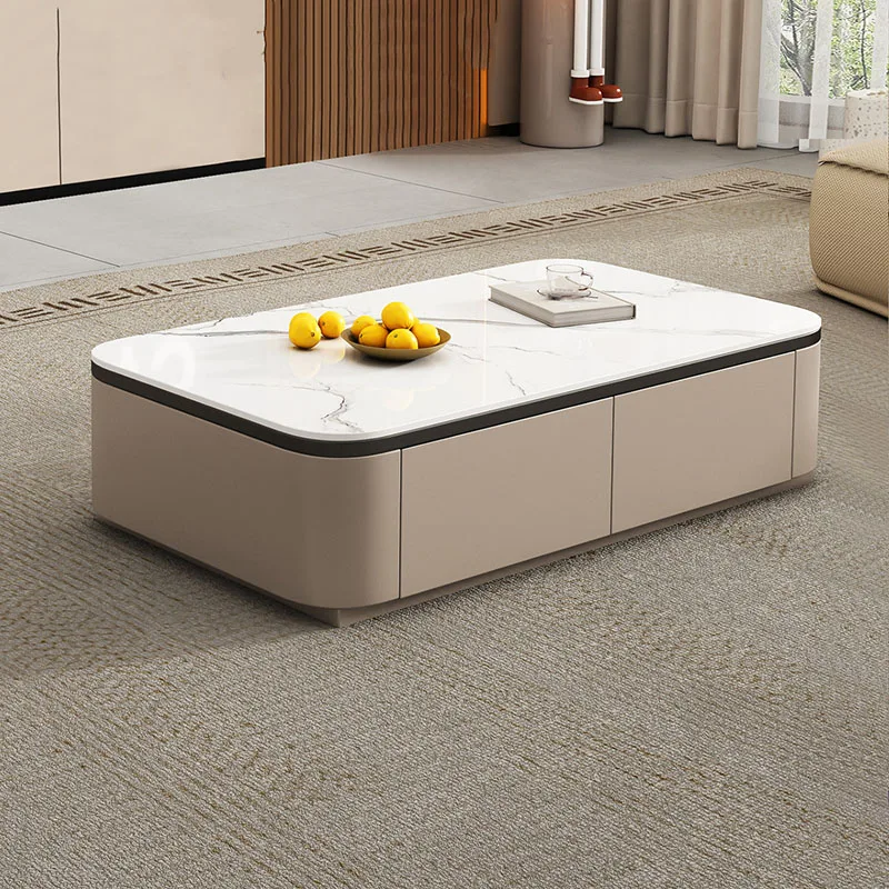 hh-Display European Side Table Modern Luxury Storage Coffee Table Nordic Aesthetic Table Basse De Salon Living Room Furniture*