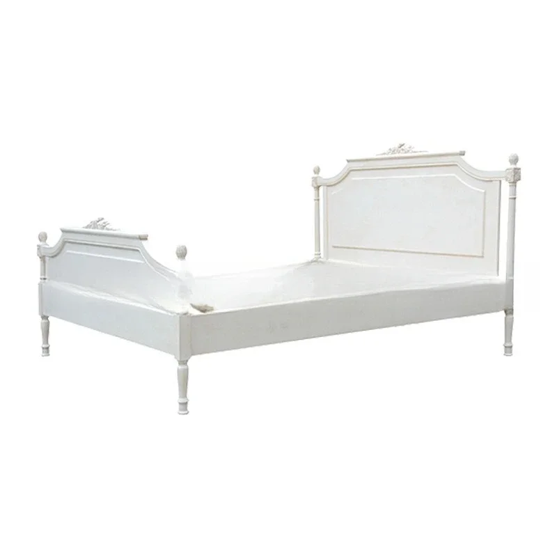 

American solid wood double box double bed furniture modern bedroom log old with hydraulic storage wedding bed