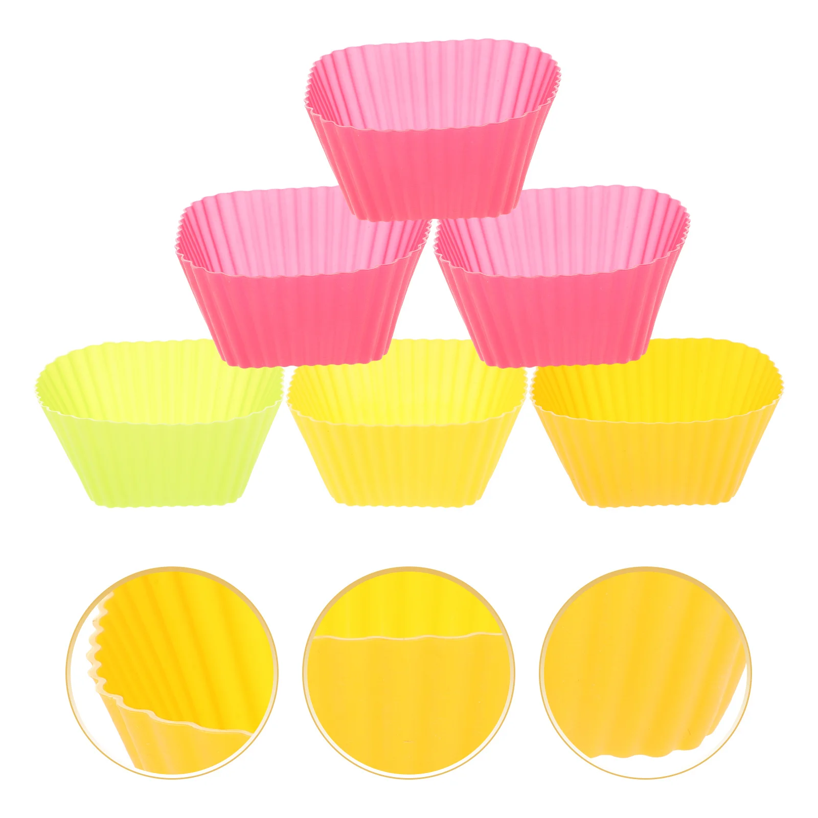

12pcs Silicone Baking Cups Reusable Cupcake Muffin Liners Oven Microwave Freezer Safe Non-Stick Dishwasher Washable