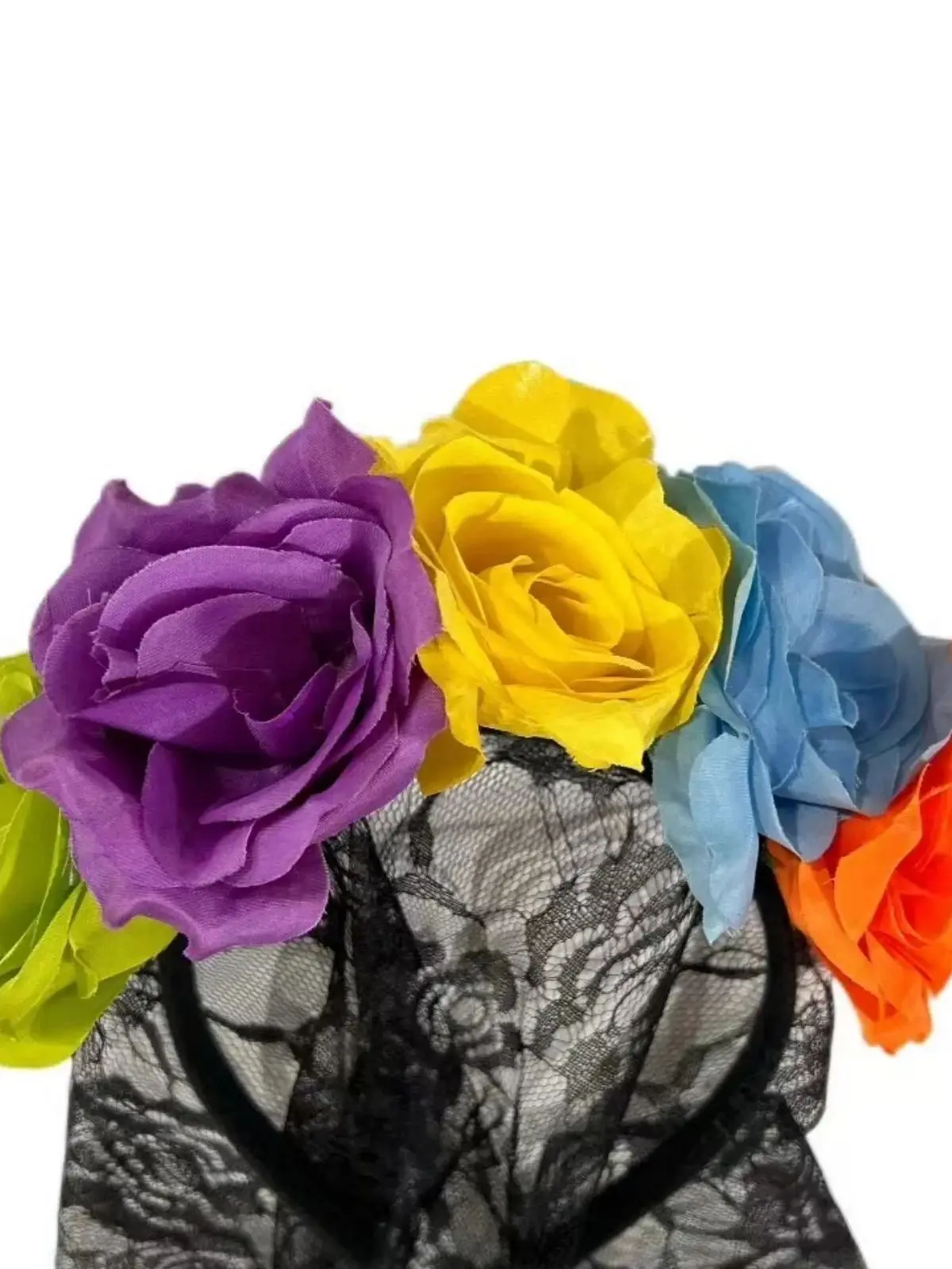 Bandeaux en voile de dentelle florale pour mariée fantôme, ensemble de 4 pièces, accessoires pour cheveux effrayants et élégants pour les thèmes de mariée d'Halloween 1 pièce