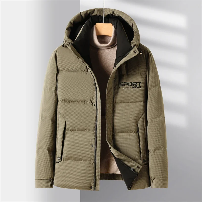 Designer Clothes Men Luxury Short Down Jacket Duck Male Padding Men's Padded Jacket Cold Clothes 2024 Winter New Coat Man