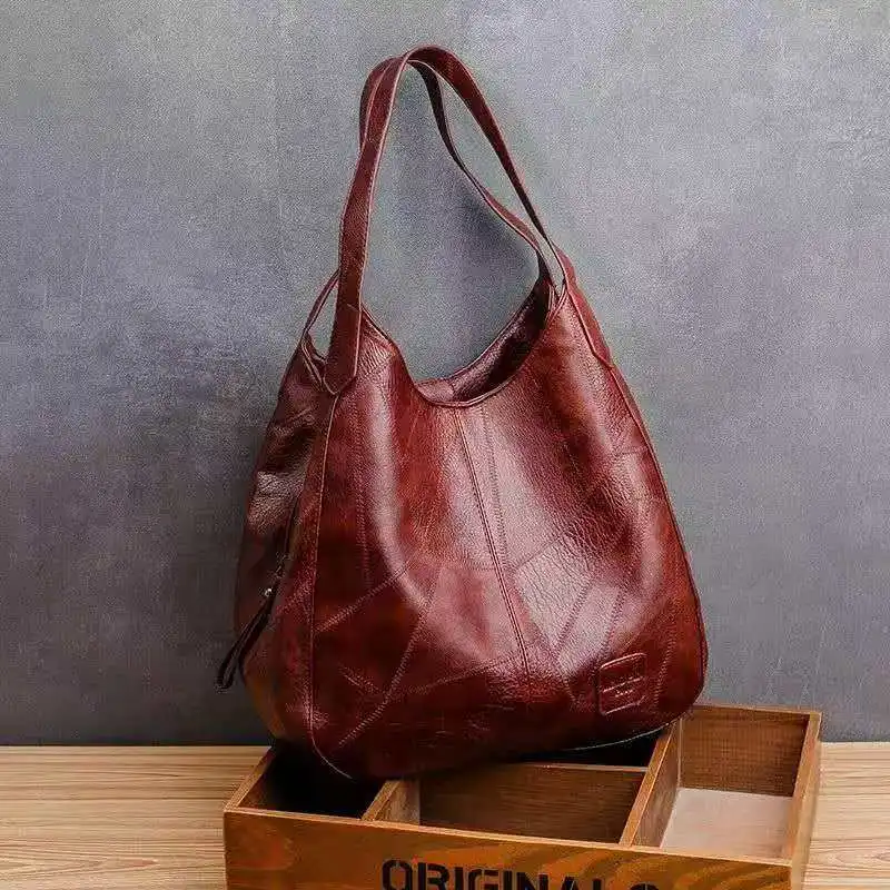 

Retro soft leather multi-purpose stylish and simple single-shoulder women's bag with large capacity multiple carrying options
