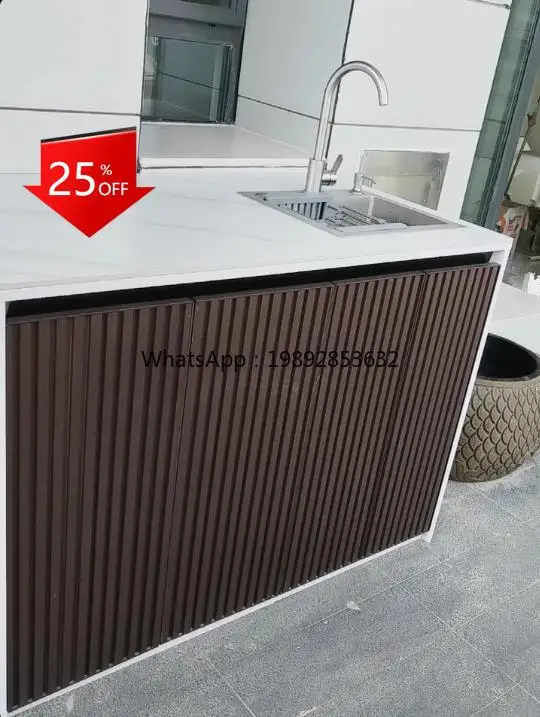 

Outdoor All-Aluminum Washing Machine Integrated Cabinet with Sink Rock Board Outdoor Waterproof Washstand
