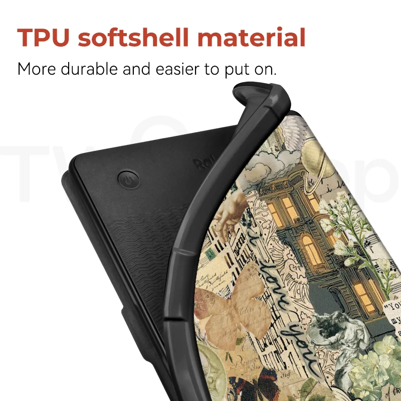 Twosheep 6-inch Case for Kobo Clara BW Clara Colour Clara 2E TPU Magnetic Flip Auto Wake Sleep TPU soft Cover Ins Style