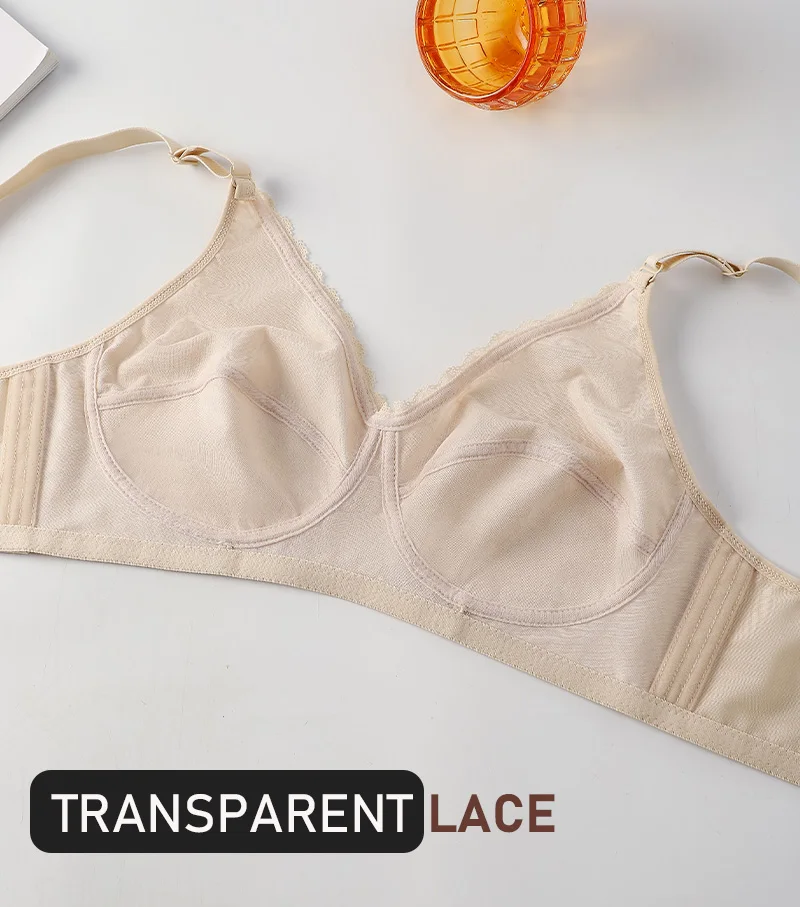 

Yenlice Big Size Sexy Bra Women Sexy Lingerie Wireless Transparent Lace Bralette Unlined Full Cup Ultra Thin Breathable Wome Bra