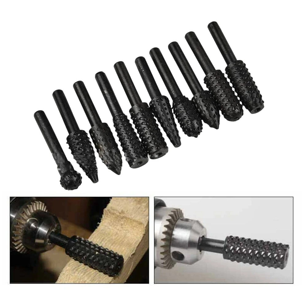 Engraving Tools Rotary Burr Set DIY Carving Chamfering Hollowing Slotting Slotting And Reaming As Pictures Show