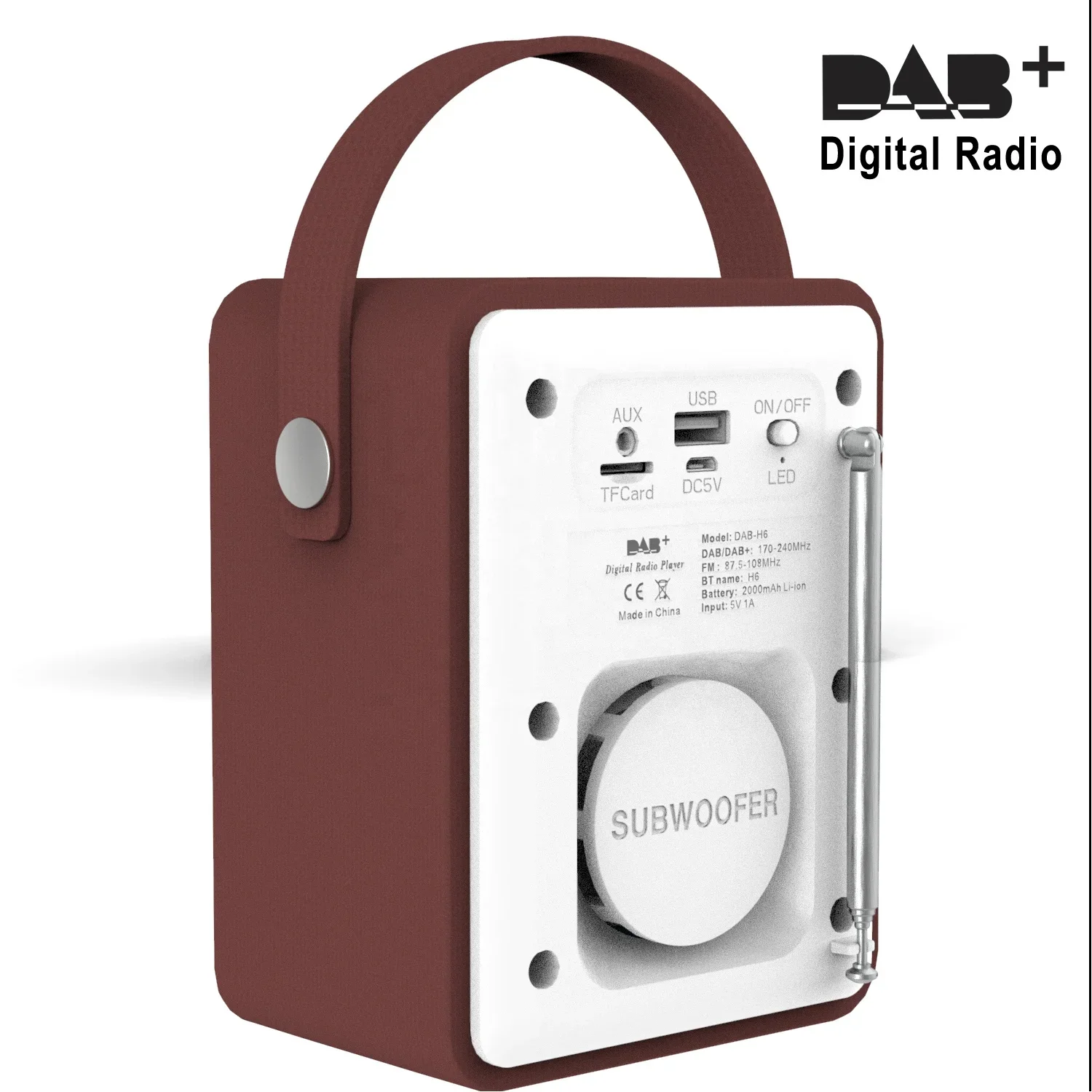 Short Wave Radio Am Fm Rechargeable Dab Receiver Portable Retro Portable DAB DAB+FM Radio