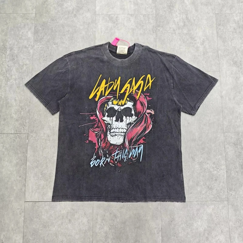 Fashion Graphic Print High Quality 1:1 Cotton Oversize Vintage Streetwear Unisex T-shirt UPS/FEDEX Air, 3-5Day Delivery