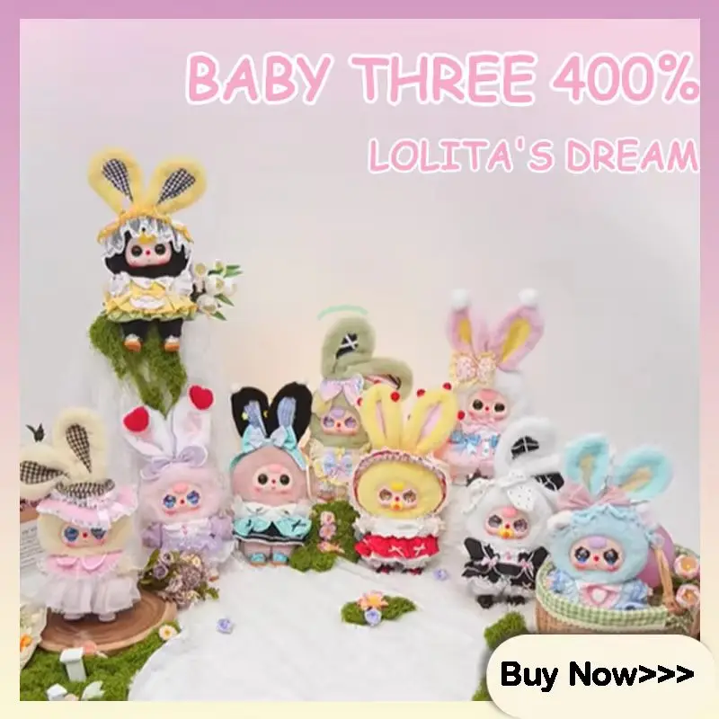 

New Baby Three Lolita'S Dream Series Vinyl Plush Blind Box 400% Exclusive Ornaments Table Decorations Surprise Mysterious Gifts