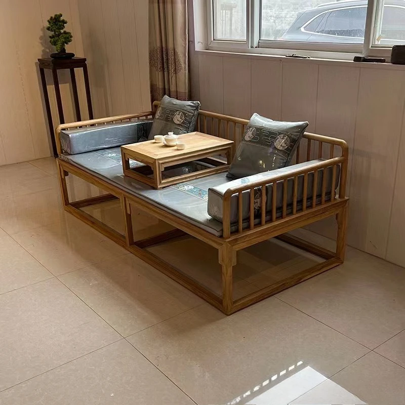 Luohan bed sliding bed Chinese small apartment home living room sofa furniture combination