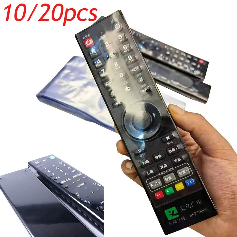 10pc Transparent Shrink Film Bag Anti-dust Protective Case Cover for TV air conditioner remote Control shrink plastic sheets S/L