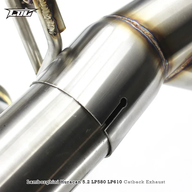 Catback per Huracan 5.2 LP580-2 LP610-4 2014-sistema di scarico in acciaio inossidabile per tubi per auto da corsa