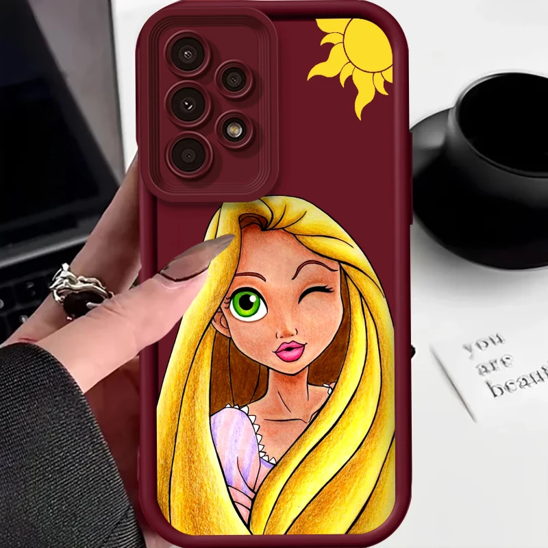 Tangled Rapunzel Disney For Samsung A73 A71 A54 A53 A52 A51 A33 A32 A21S A14 A13 A12 A25 A04 A05 5G Eye Ladder Cover Phone Case