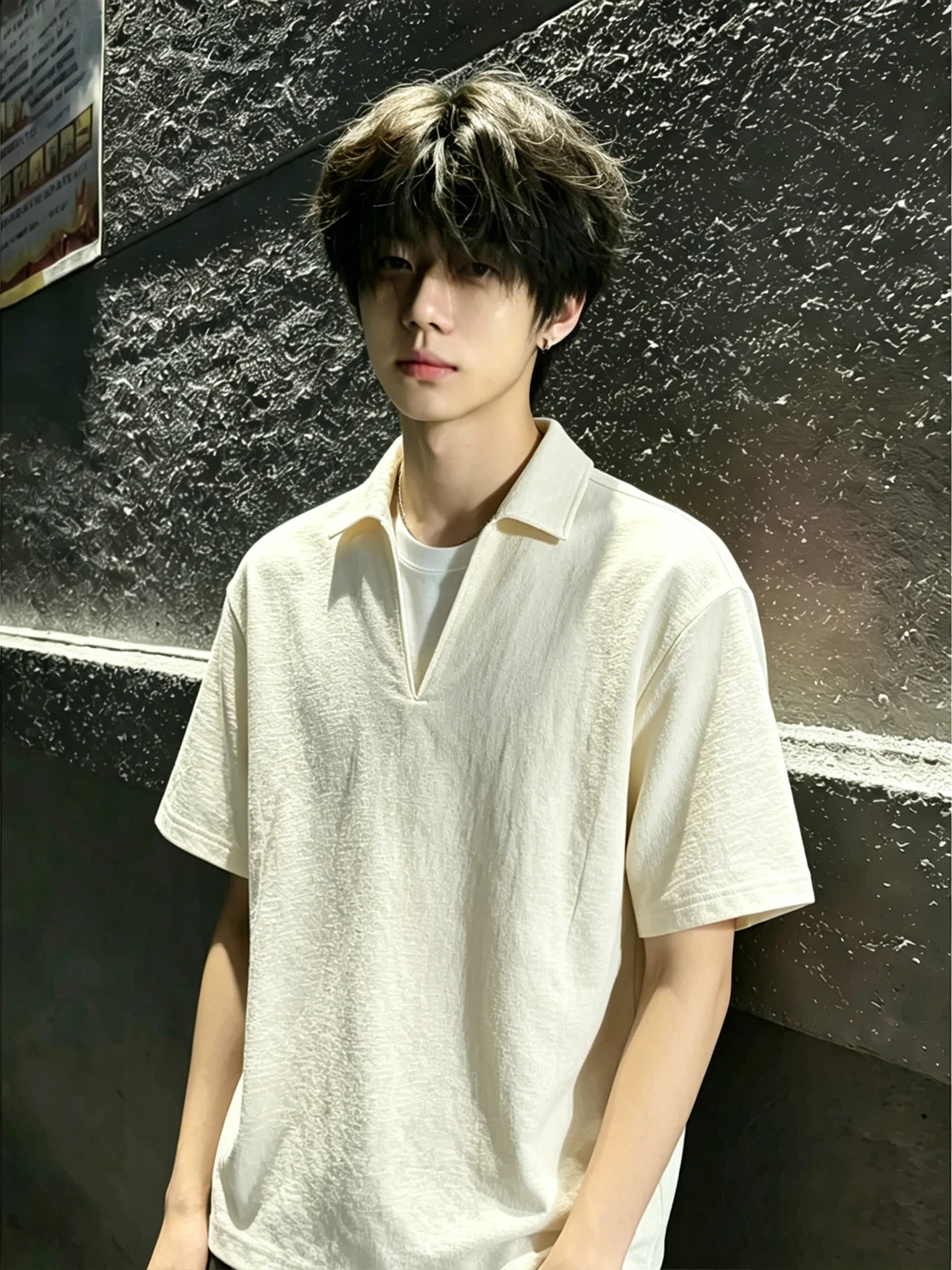 Men's Summer Breathable T-Shirt Linen-Like Short Sleeve Cleanfit Shoulder Soft Comfortable Loose Fit Other Material 100%