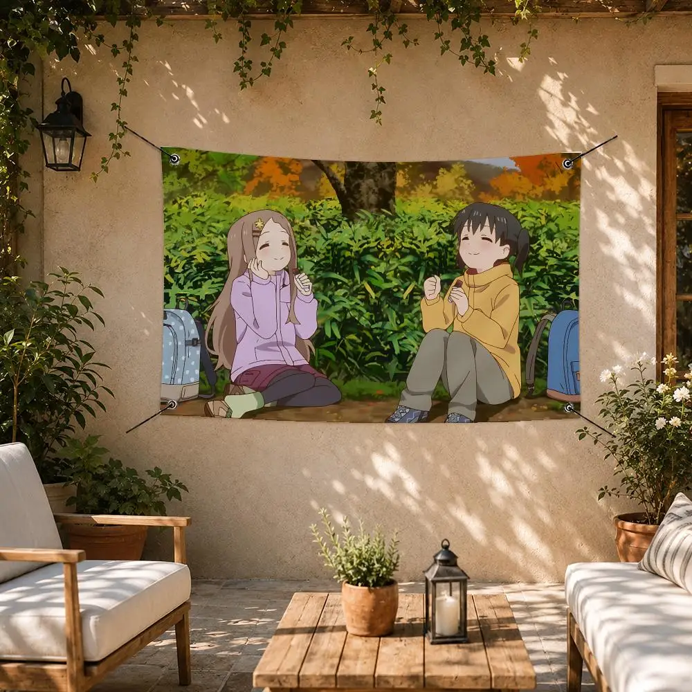 Fresh Anime Encourage Climb Flags Room Bedroom Home Outdoor Wall Hanging Concert Printed Background Decoration Art Banne