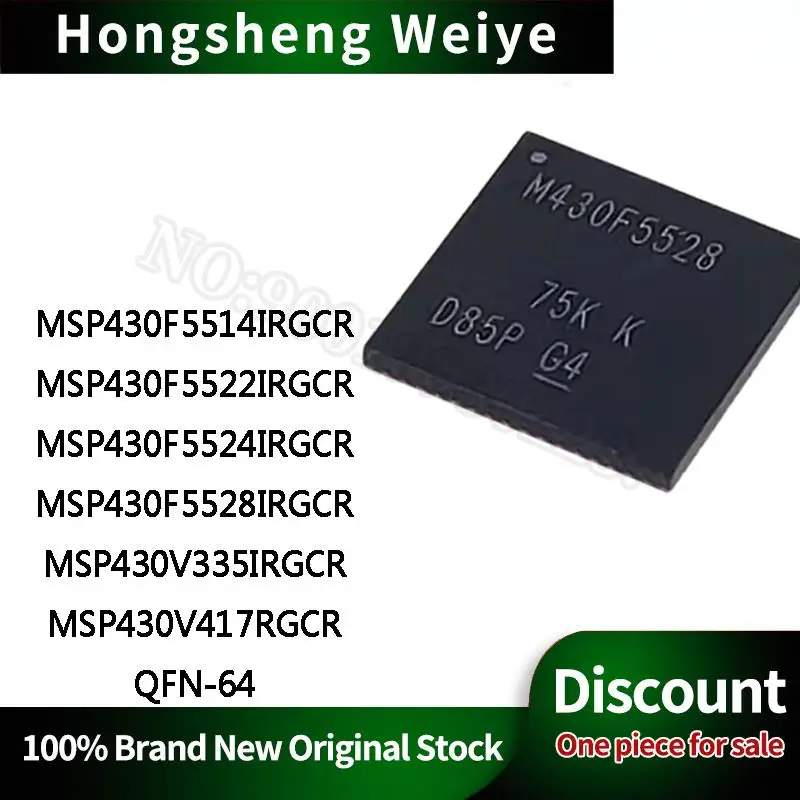 5Pcs MSP430F5514IRGCR 5522IRGCR 5524IRGCR 5528IRGCR MSP430V335IRGCR 417RGCR QFN-64 IC Chip In Stock