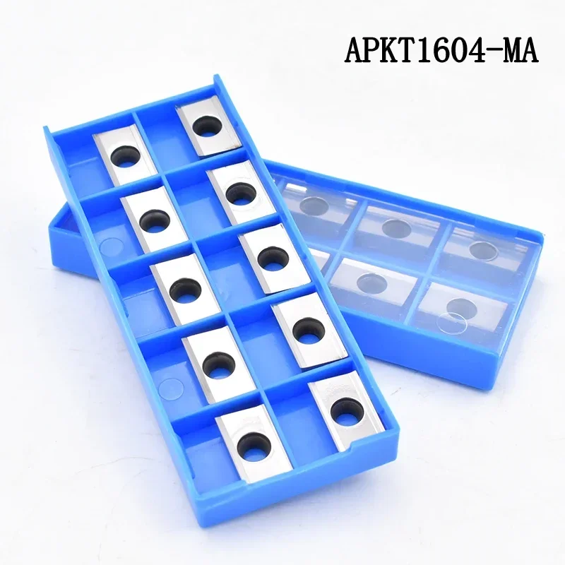 10PCS/LOT APKT1604 MA R0.2 R0.8 G2 SEHT1204 Aluminum Inserts Lathe Tool Carbide Milling Turning Tools APKT 1604 Blade