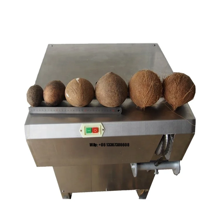 Industriële RVS Automatische Cokernut Shell Peeling Machine/Kokosnoot Desheller Onthulling Shucking Verwerkingsapparatuur