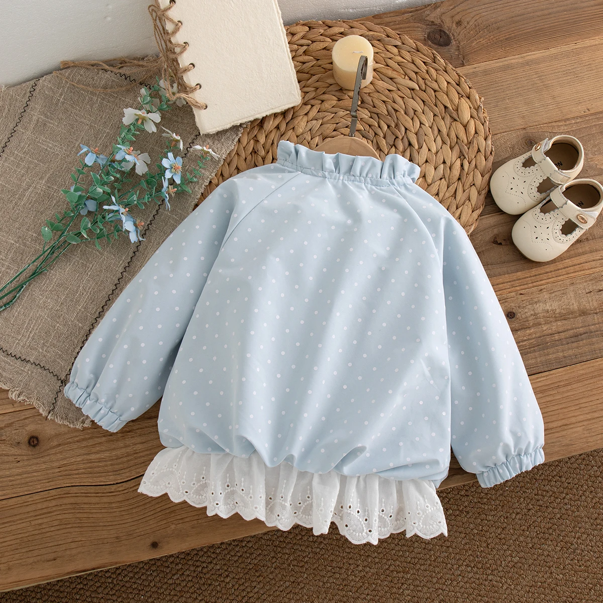 9 Months - 4 Years Old Baby Girl Autumn And Winter Coat Sweet Korean Long Sleeved Top For Daily Outings Casual Wear Girls' Coat