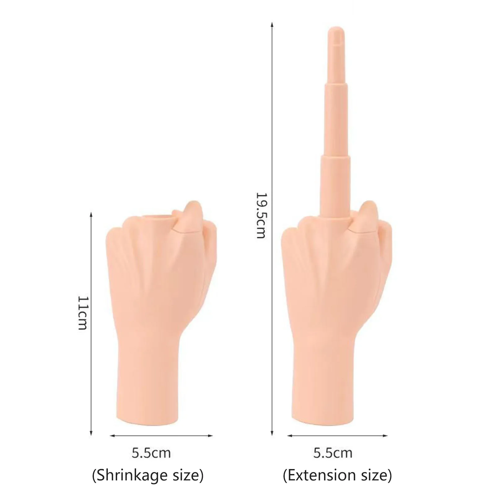 3D Retractable Middle Finger Toy Creative Fidgets Retractable Middle Finger Toy for Kids Adults Party Interactive Toy Halloween