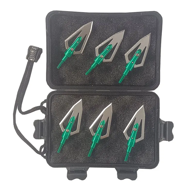 

6/12Pcs arrows Hunting Tips 100 Grain 2 Blades Steel Arrow Head for Screw Broadhead Bow And Arrows Hunting Shooting Accessories