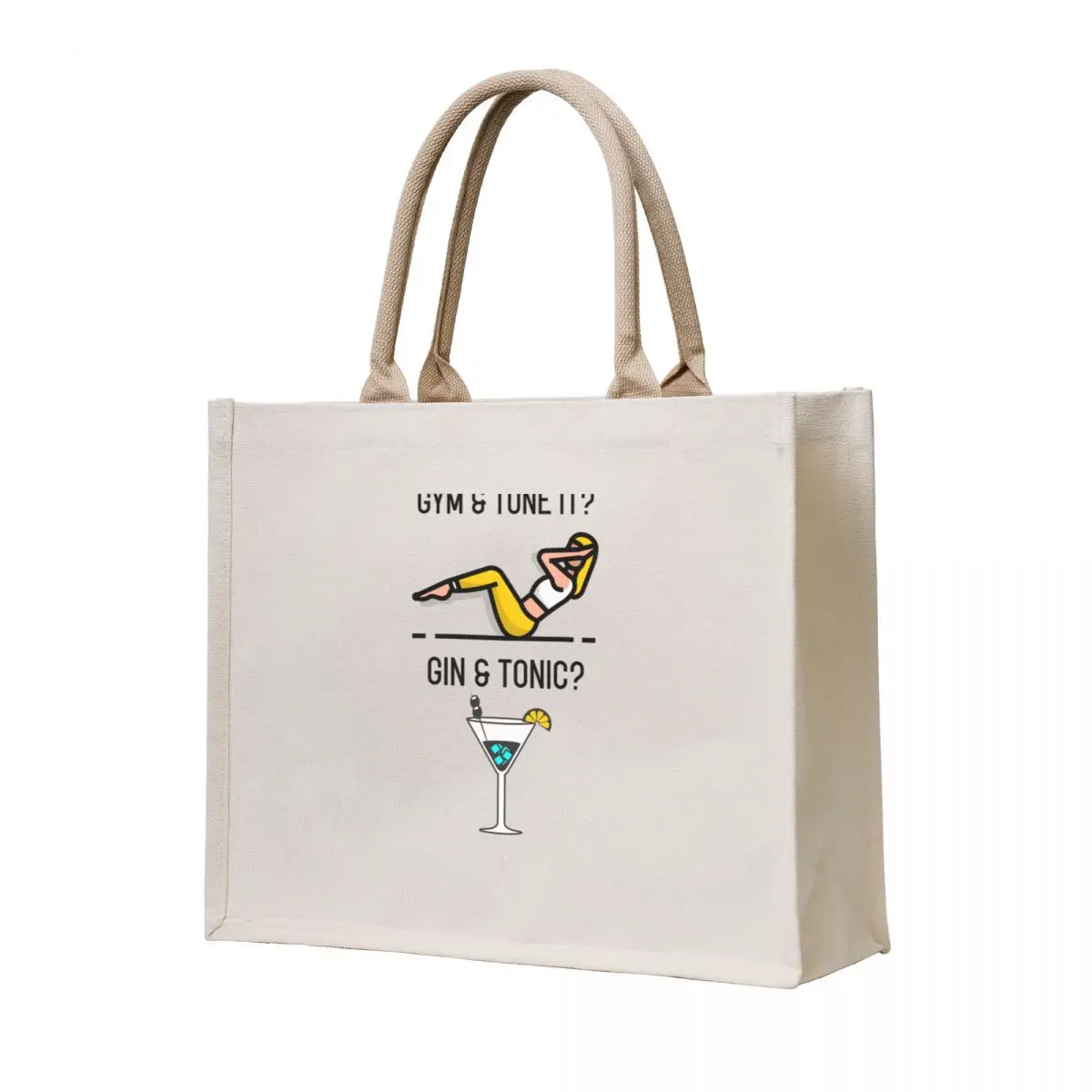 

Gym & Tone It - Gin and Tonic Tote Bag Women's beach bags handbag Women's shopper shopping bag logo