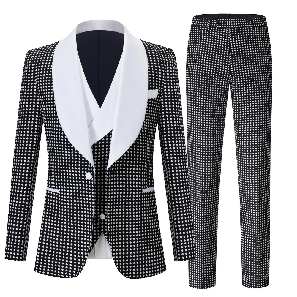 #MY-06#Fashionable men's three piece party and wedding suit