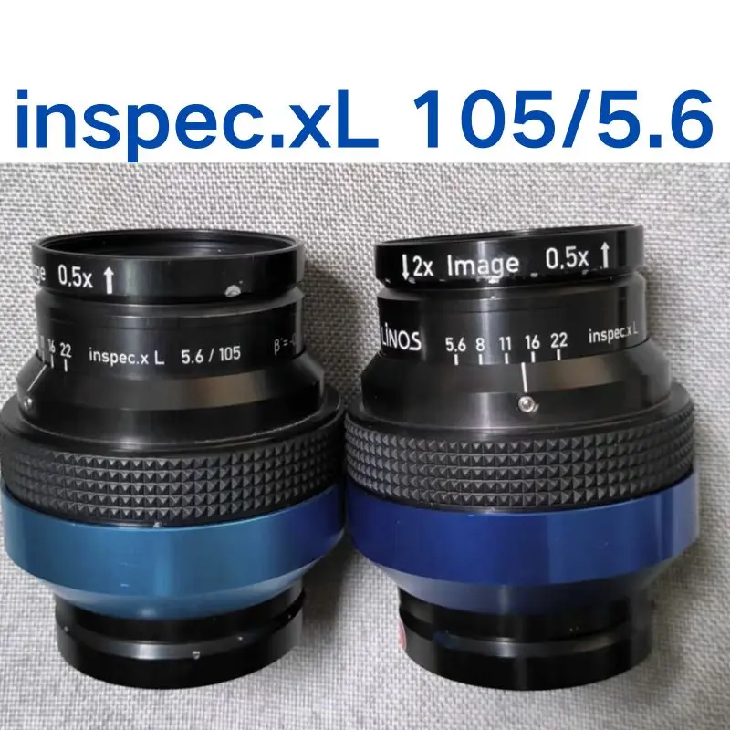 

Used Inspec. x L 105/5.6 high-resolution lens linear array industrial camera lens tested OK, function intact