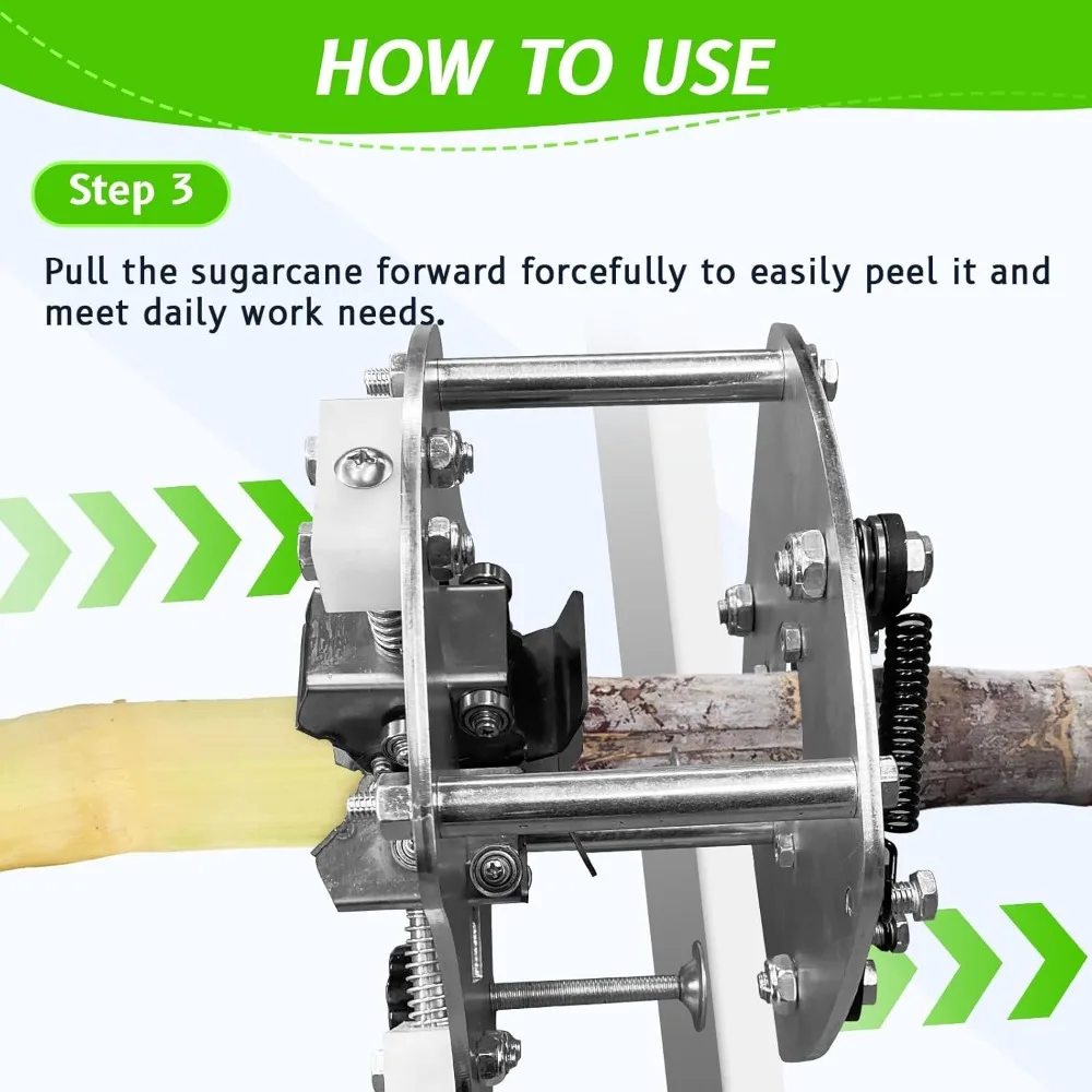 آلة تقشير قصب السكر اليدوية مع شفرة بديلة من الفولاذ المقاوم للصدأ أداة تقشير فعالة سهلة الاستخدام