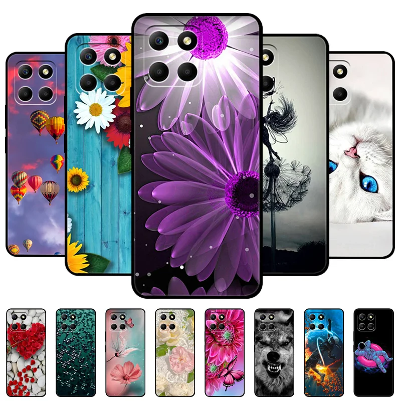 For Huawei Honor X6 Case Black Cover Lion Wolf Silicone Soft Back Cases For Honor x6s X6 4G Phone Case HonorX6 Protective Shell