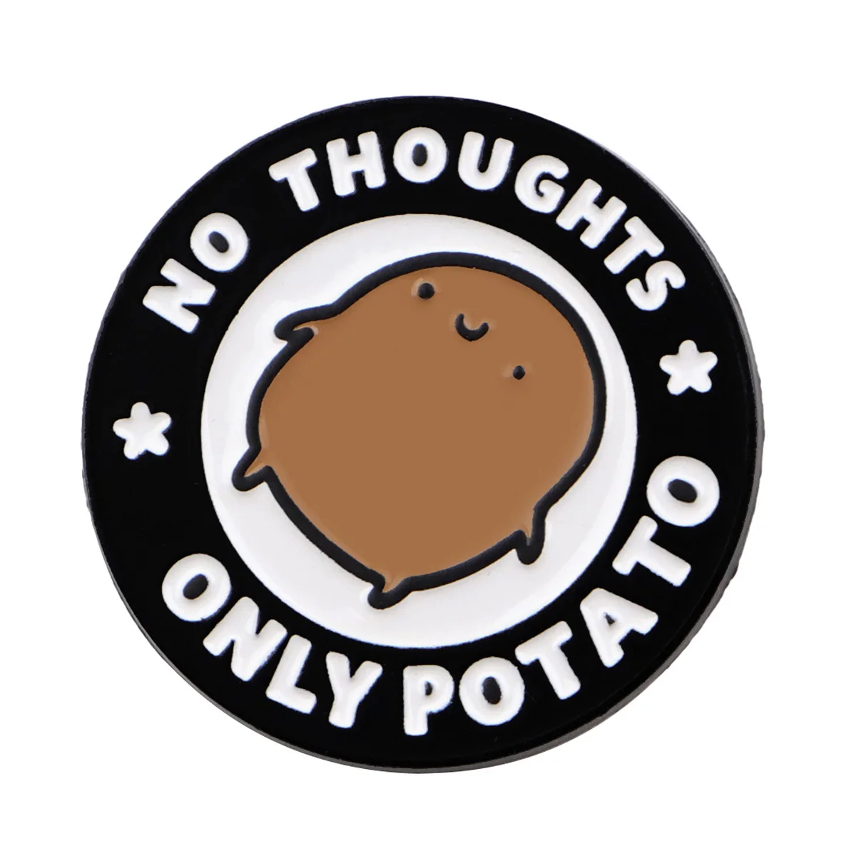 لطيف الكرتون البطاطس المينا دبوس مضحك "لا أفكار" بروش الصنوبر التلبيب دبابيس شارة مستديرة الملابس والاكسسوارات أنيمي مجوهرات هدايا #5