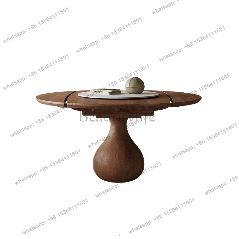 

Выдвижной обеденный стол из массива дерева, ясень, складной обеденный стол для маленькой квартиры в скандинавском стиле, бытовой квадратный и круглый, двойного назначения