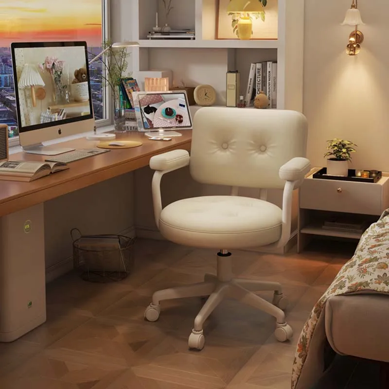 Cadeira de escritório com apoio de braço clássico, design giratório, à prova d'água, moderna, confortável, ergonômica, designer, móveis de salão de beleza