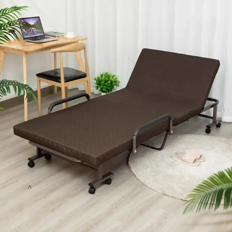 Office Folding Bed Portable Nap Cot with Carry Bag Guest Bed Single Sofa Bed for Small Space Easy Assembly Foldable for Home