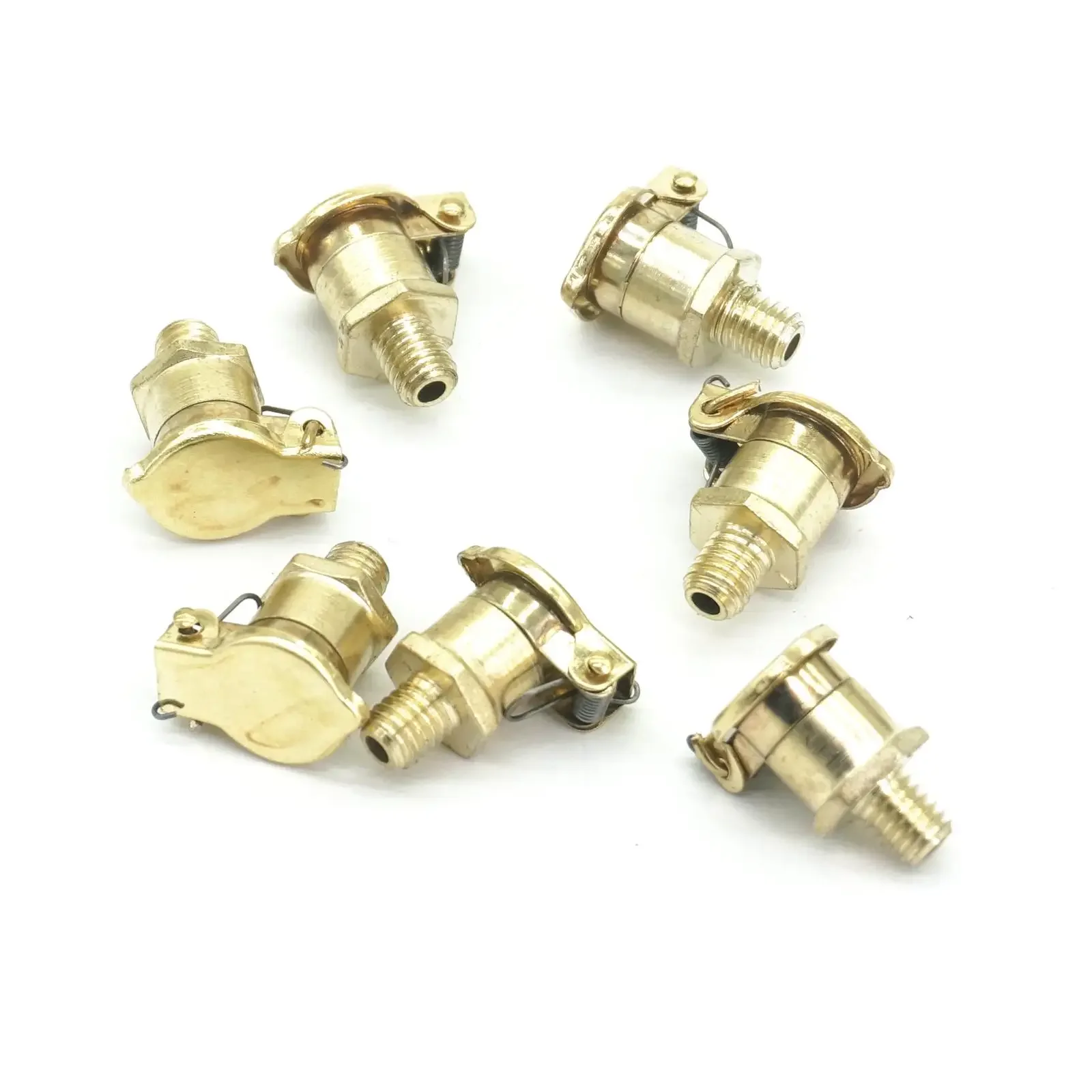 20pcs M6x1mm Male Thread Brass Plated Zinc Alloy Oil Cup Oil Port Cap Oiler Flip Cap Cover For Genertor Engine Bottom Brackets