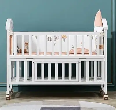 

Кровать размера «queen-size» из массива дерева, европейская многофункциональная детская кроватка