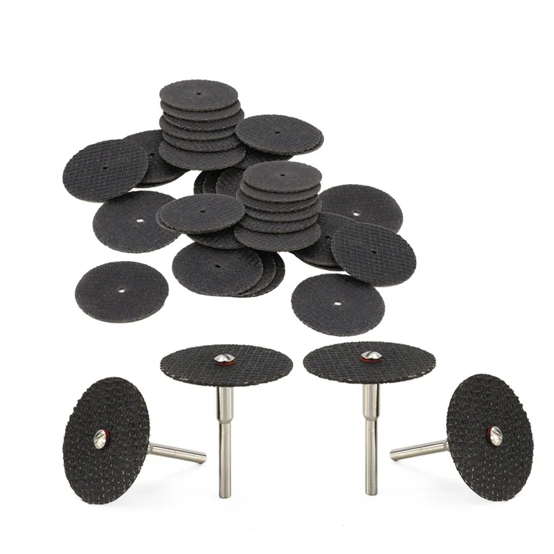 

10pcs Abrasive Cutting Disc 32 Mm With Mandrels Grinding Wheels Saw Blades For Accesories Metal Cutting Rotary Tool