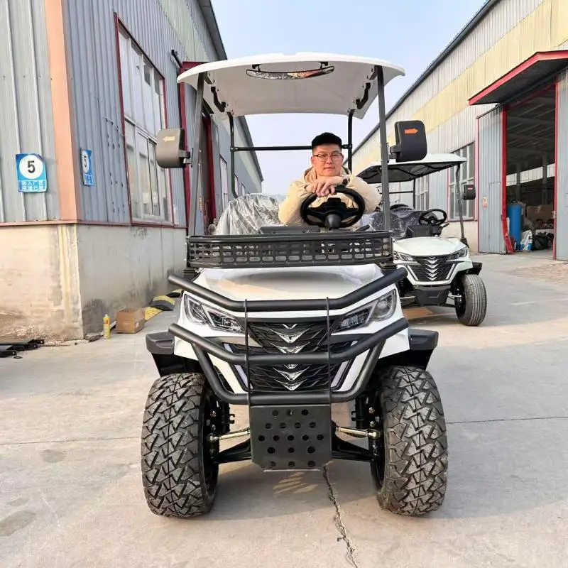 

New Design 60V 72V Lithium Battery Golf Carts New 2 4 Seater White Golf Carts AC Motor 4KW 5KW 7.5KW Lifted Electric Golf Carts