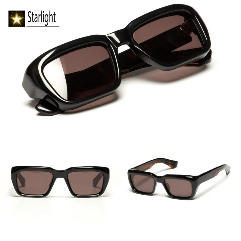 2026 High Quality Thick Acetate Fashion Sunglasses Men Polarized Advanced Sense Glassses Classic Man Handmade UV400 Square 145mm