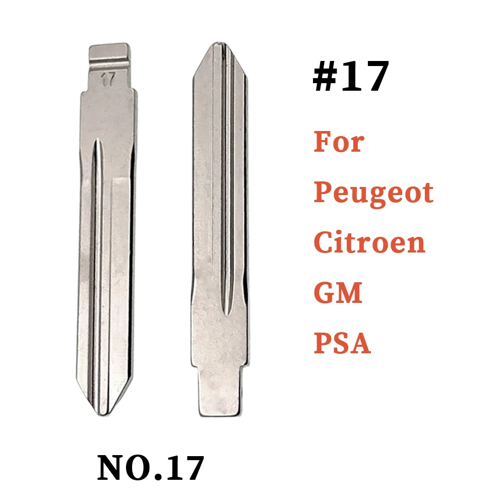 

Запасной необработанный ключ-заготовка KD VVDI JMD, универсальный корпус выкидного ключа-пульта # 17 NO.17 Совместим с Peugeot Citroen GM PSA
