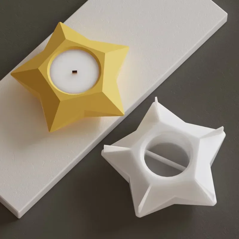2026 New 3D Angel Candle Mold, Stereoscopic Star Praying Angel Holding Heart Silicone Plaster Mould for Crafting & Home Decor