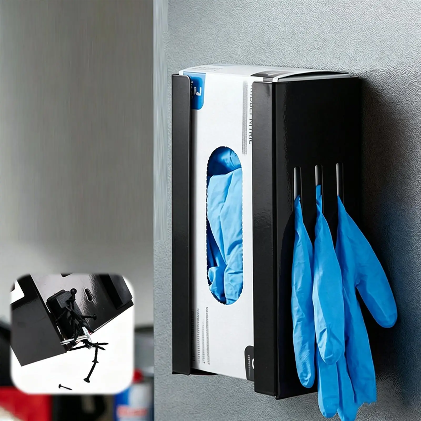 Glove Box Holder No Installation Wall Mounted for Home Tissues Kitchen