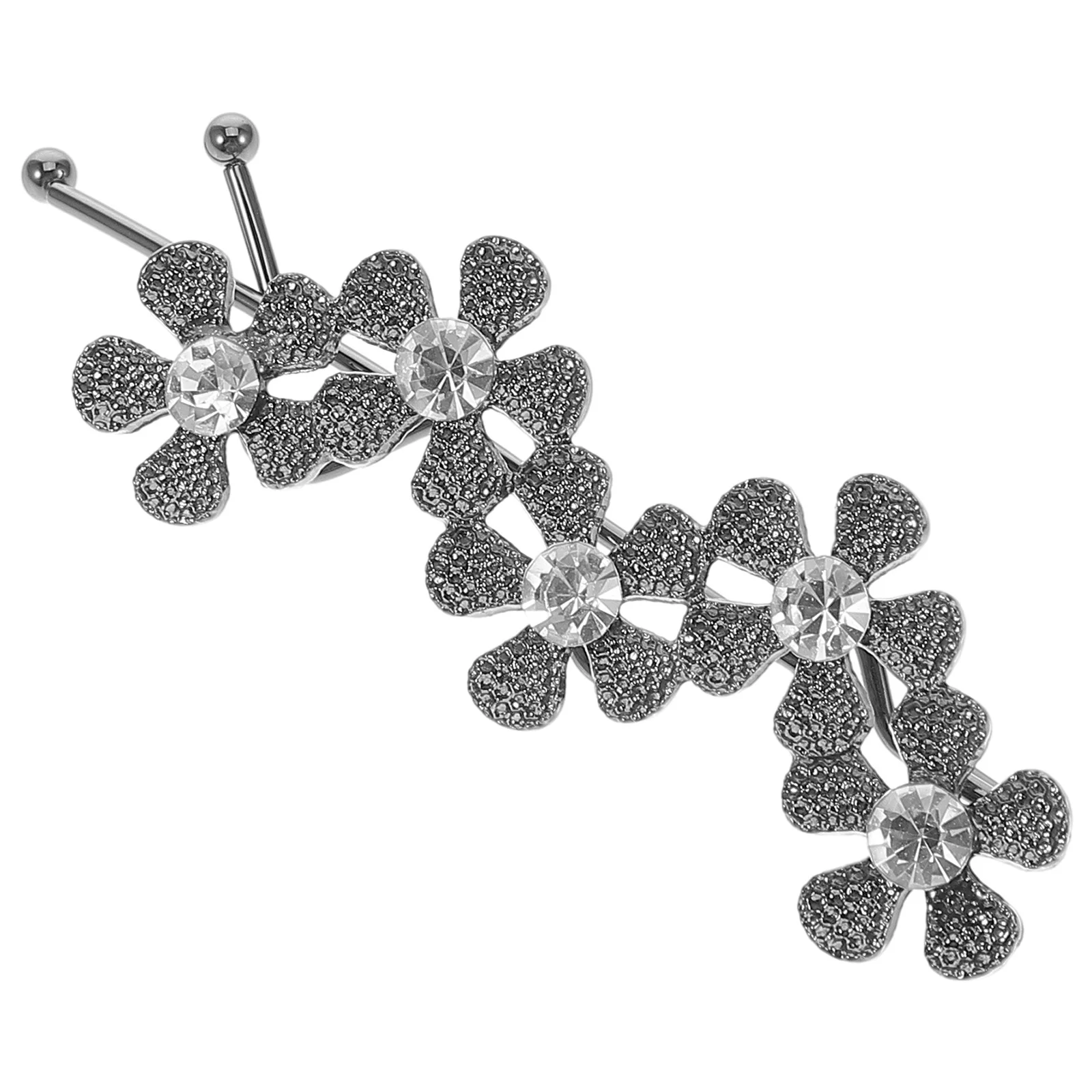 

Elegant Flower Hair Clip with Rhinestones Vintage-Inspired Barrette for Women Clip for Bridesmaids Formal Events