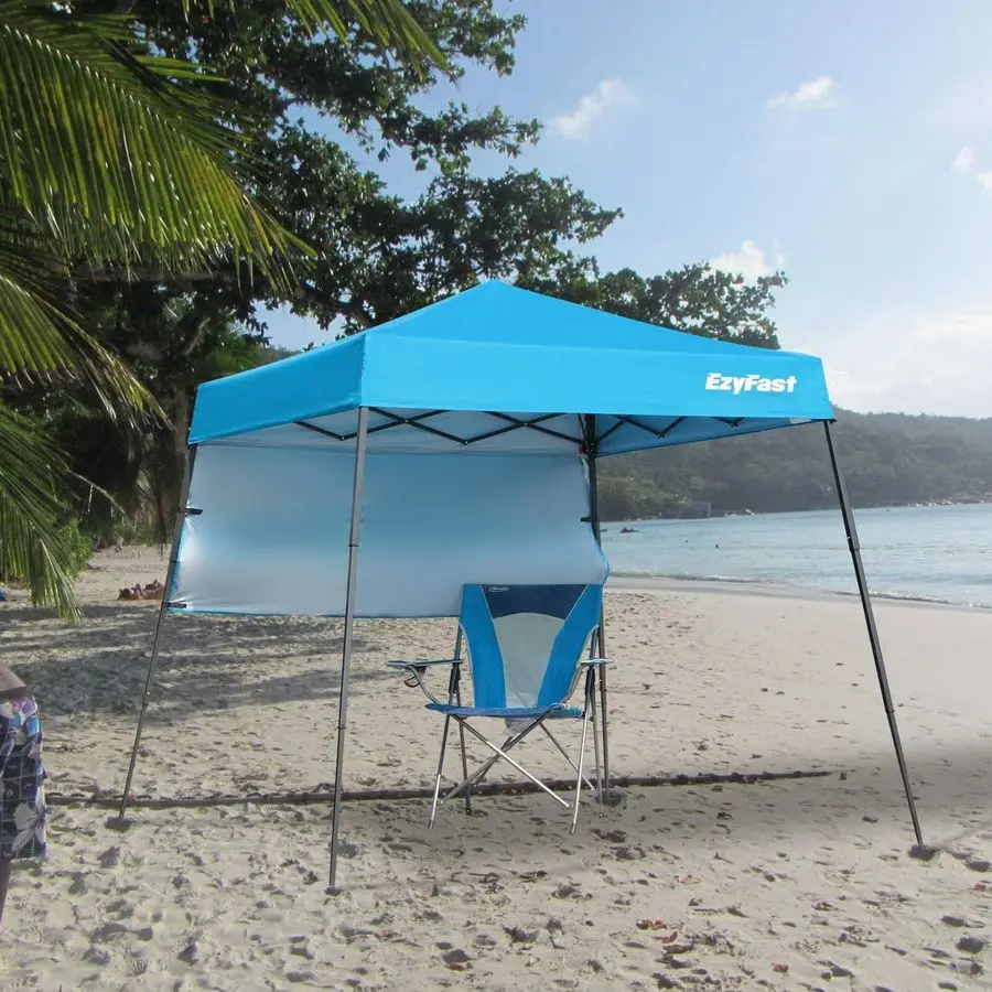 مظلة حقيبة ظهر مدمجة للغاية، مأوى منبثق، كابانا رياضية محمولة، قاعدة 7.5 × 7.5 قدم، قاعدة 6 × 6 أقدام للمشي لمسافات طويلة والتخييم، فيشي #3