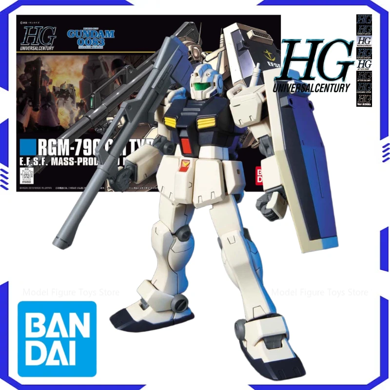 

Bandai Genuíno 1/144 HG RGM-79C Model Kit Anime Warrior Component Model Anime Action Character Doll Toy Gift Boy's Gift