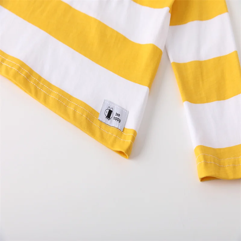 Biene-Applikation, 2–7 Jahre, langärmelig, Mädchen-Kleidungssets, Kinderanzüge, 2-teiliges Oberteil + Leggings, Babykostüm, Herbst, Frühling, Kinder-Outfits – Detail 5